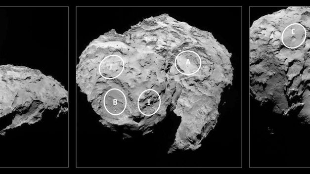 Rosetta-selecciona-posibles-puntos-aterrizar